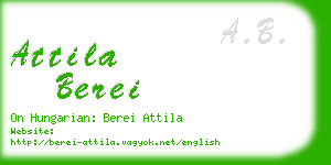 attila berei business card